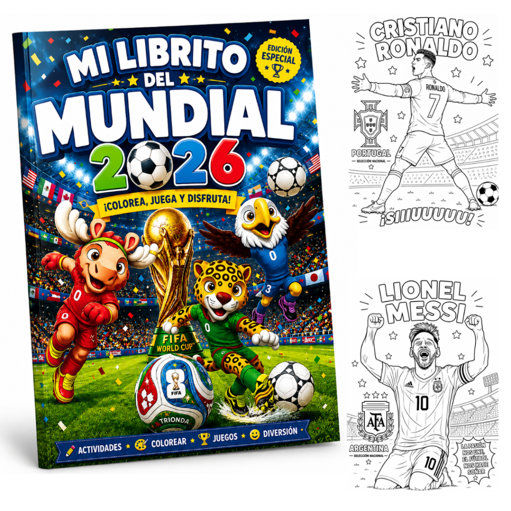Mi Librito del Mundial 2026 para Colorear - PDF Descargable para Imprimir