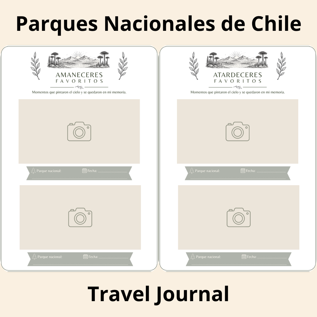 Parques Nacionales de Chile Travel Journal - Bitácora para Registrar tus Aventuras - Imagen 9
